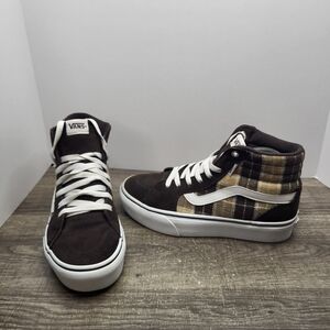 Vans Womens Filmore Size 8 High Top Platform Old Skool Sk8 Hi Sneakers Brown